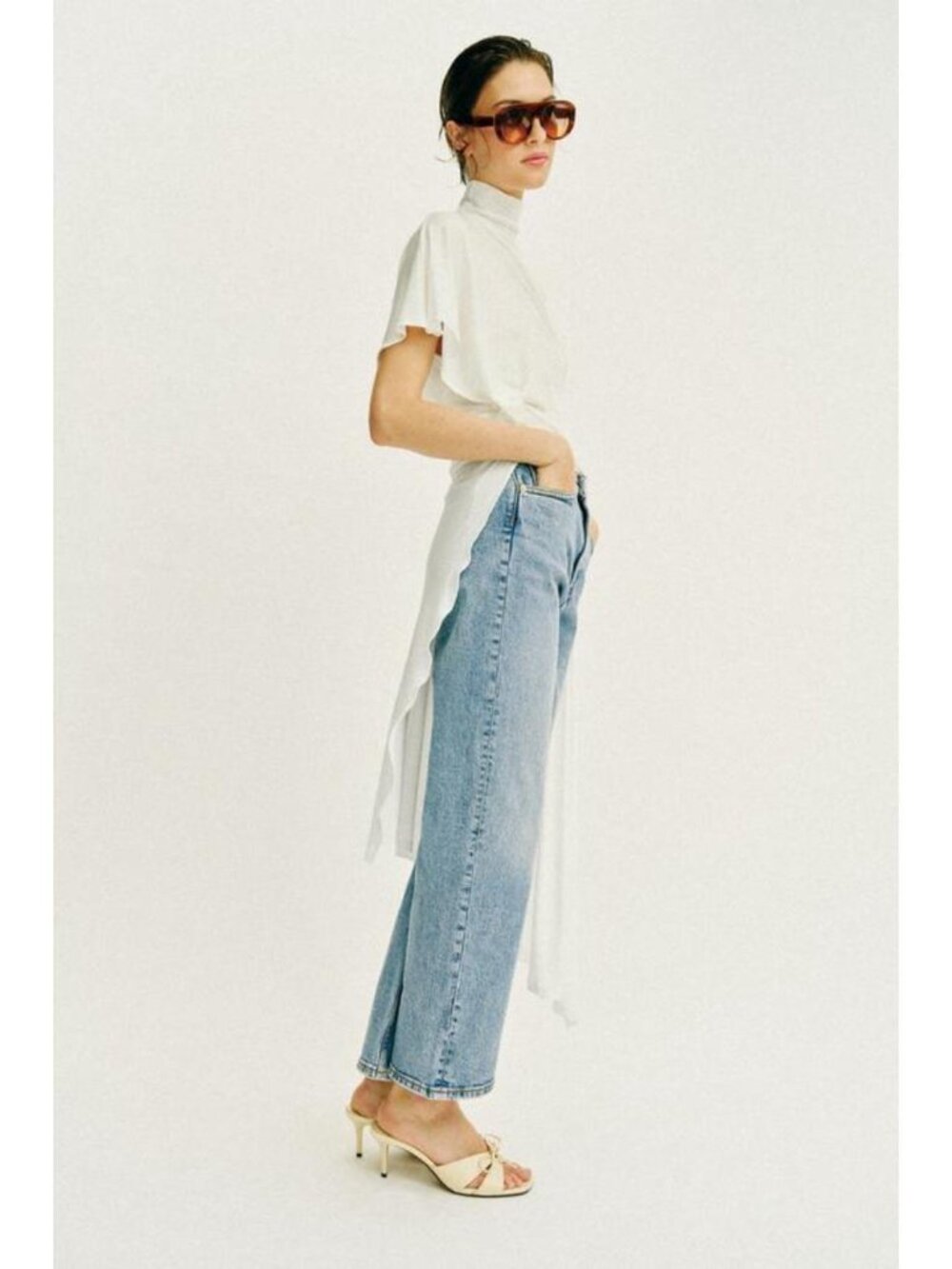 ZARA ASYMMETRIC DRAPED TOP